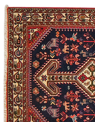 Vintage Carpet Nasrabad 398x83cm Colorful Nature-Inspired Motifs