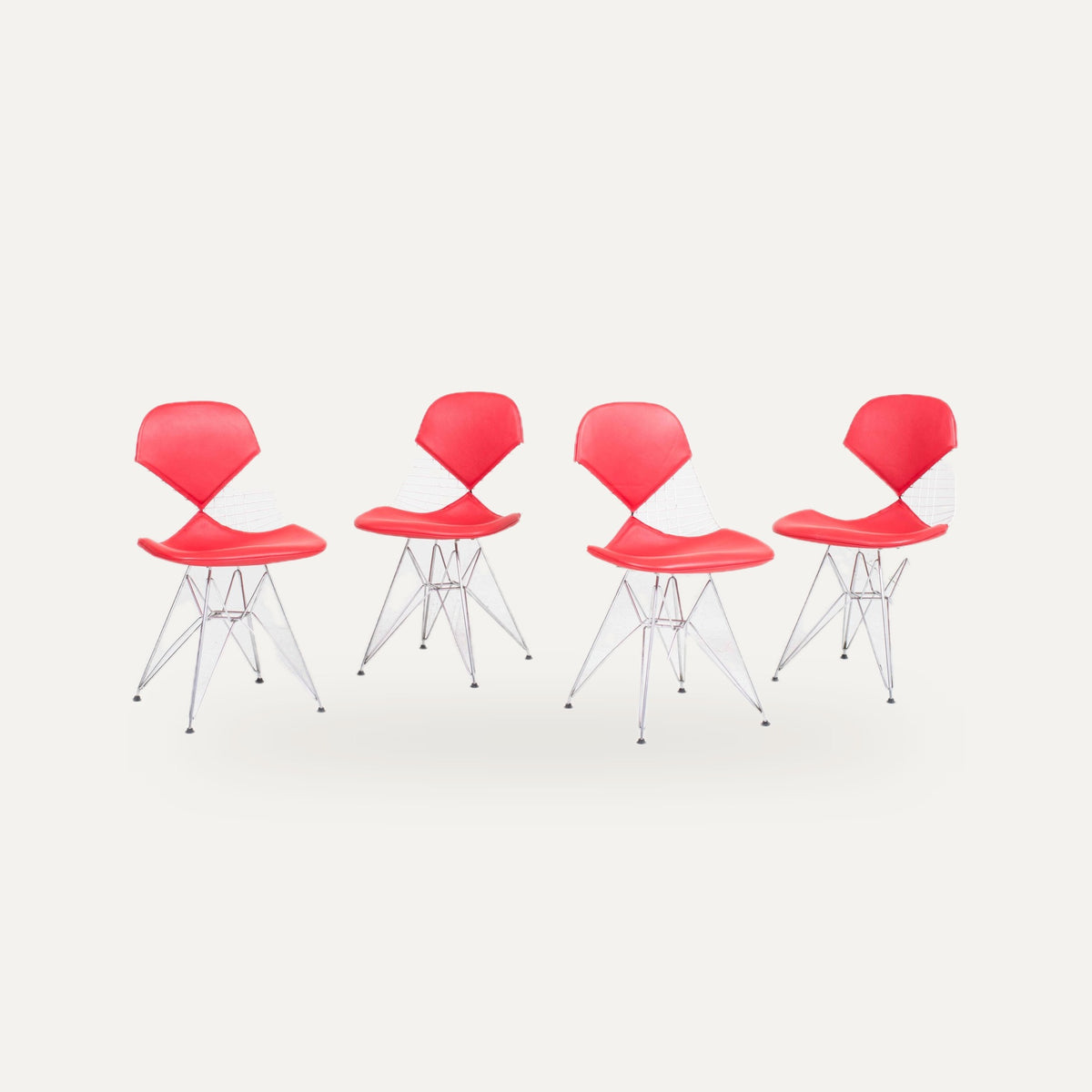 Vintage DKR-2 Wire Chair von Charles & Ray Eames für Vitra Set von 4 | studio
