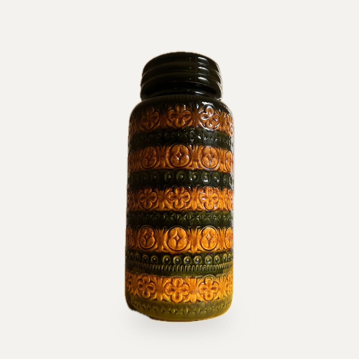Vintage Bodenvase 289-47 grün gelb von Scheurich West Germany | studio