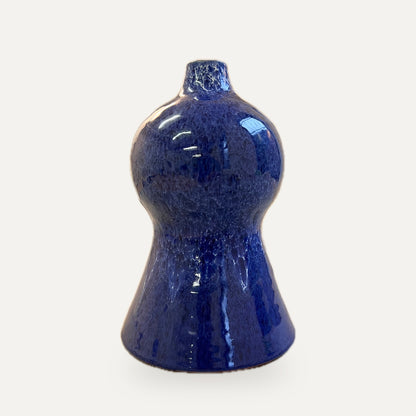 Vintage Vase blau Keramik von VEB Töpferhof Römhild DDR | studio