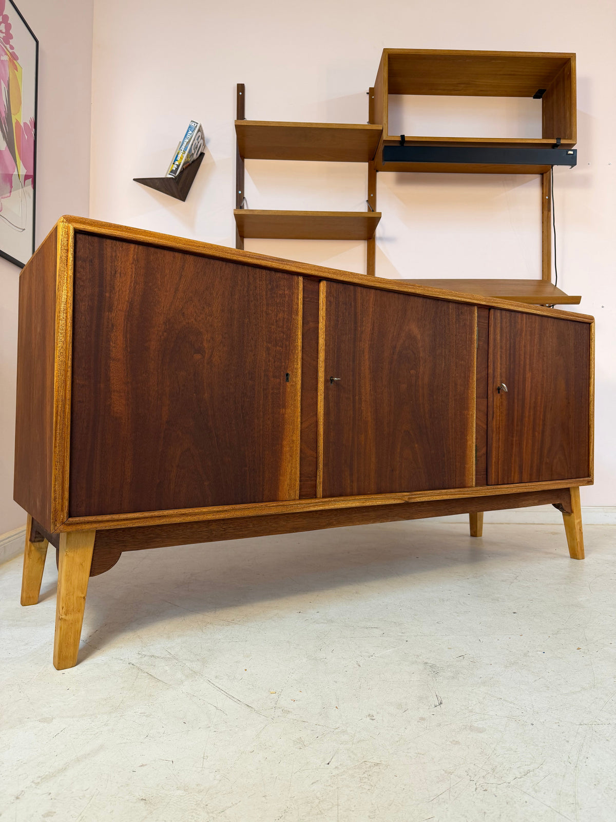 Sideboard Teak und Ulme aus Dänemark