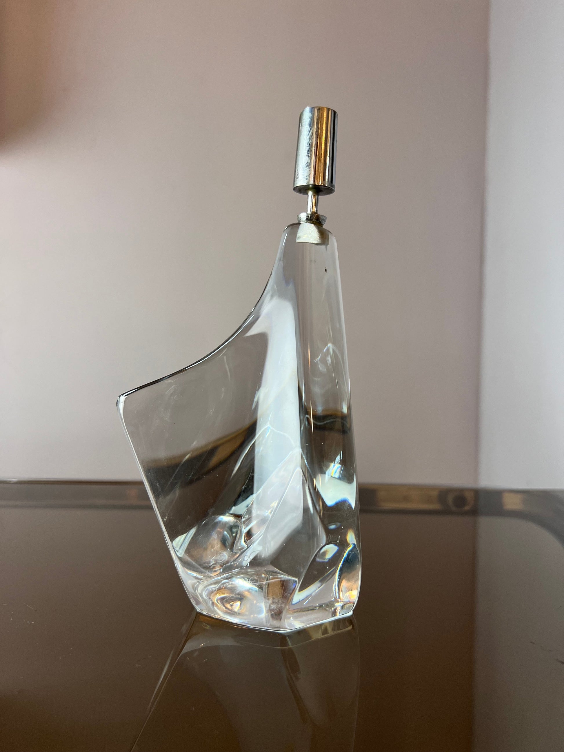 Vintage Kerzenständer Iceberg Glas von Daum Nancy
