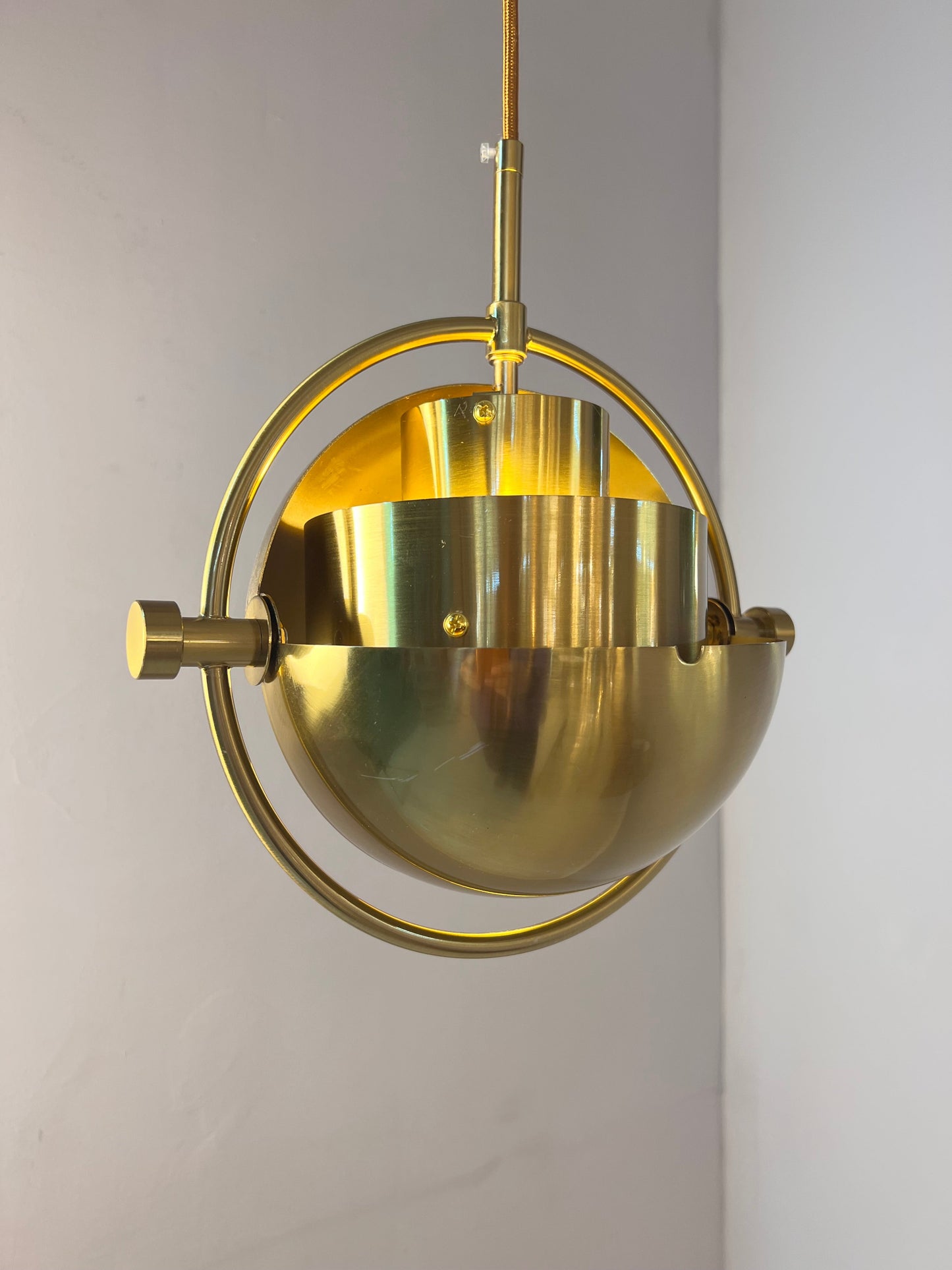 Vintage Hängelampe Multi-Lite von Louis Weisdorf für GUBI Messing