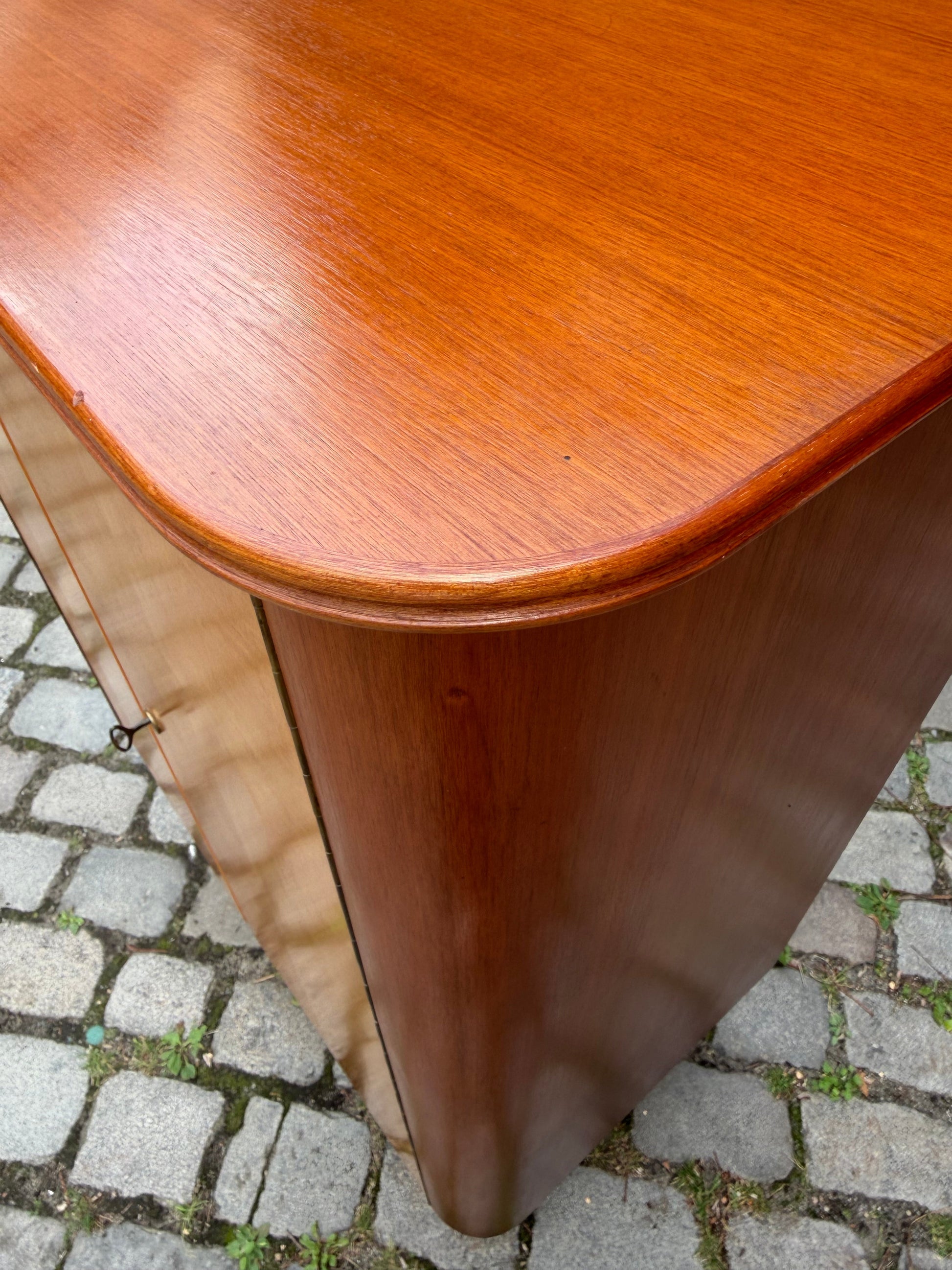 Vintage Wäscheschrank Ahorn und Nussbaum, Mid-Century Deutschland
