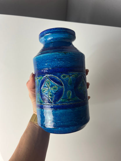 Vintage Vase Azul Rimini von Aldo Londi für Bitossi