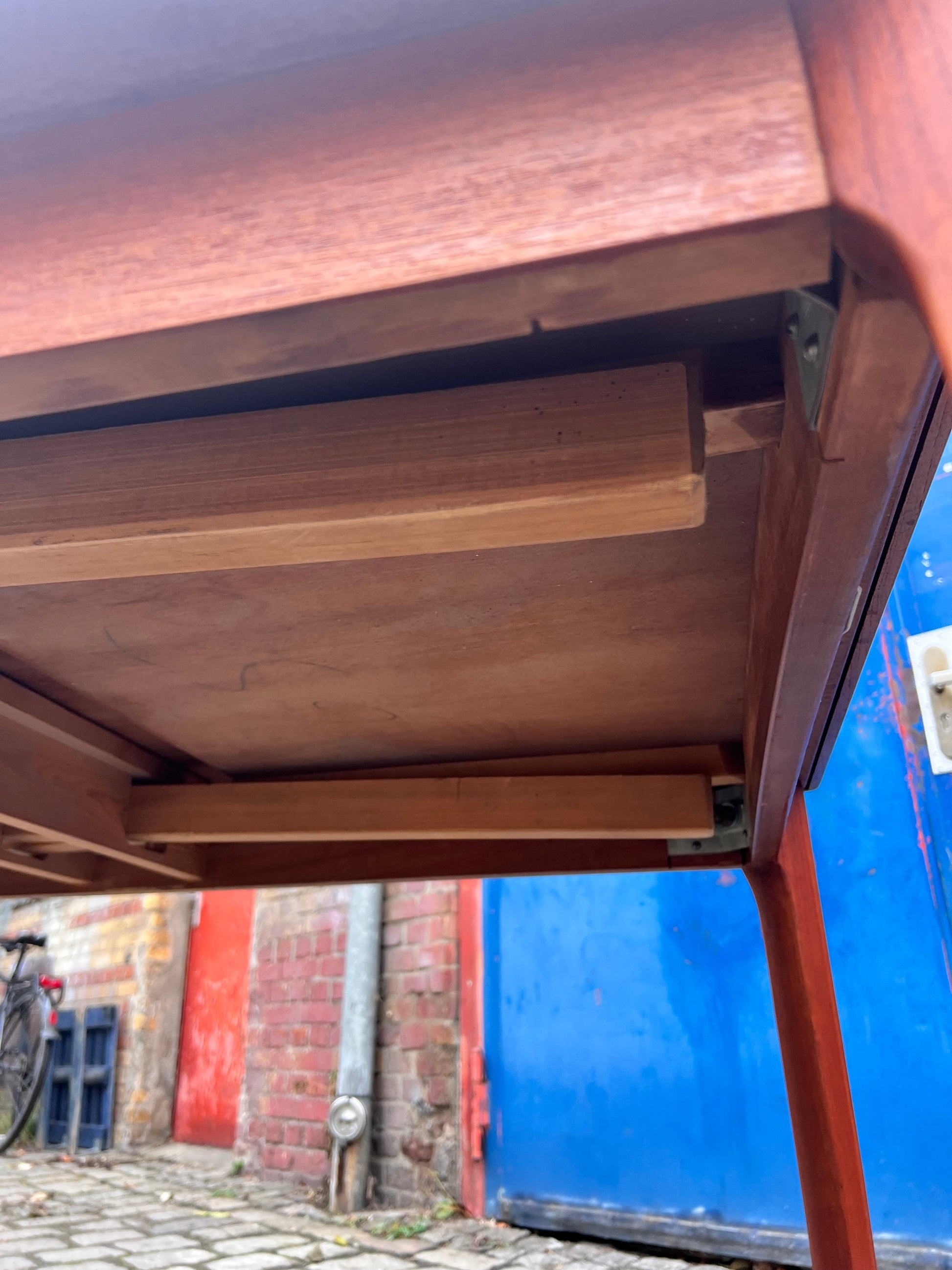 Vintage Esstisch von Henning Kjærnulf für keine Marke, ausziehbar, Teak