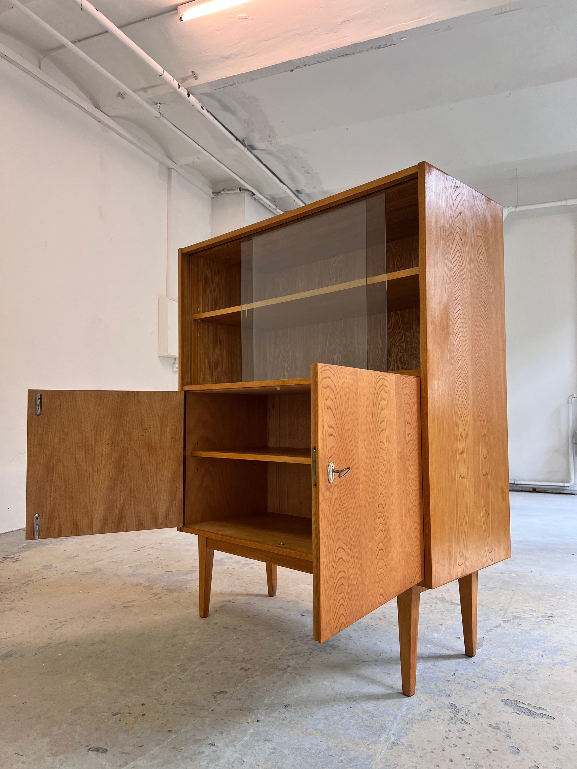 Vintage Bücherschrank "602/D" von Franz Ehrlich für Hellerau, Esche
