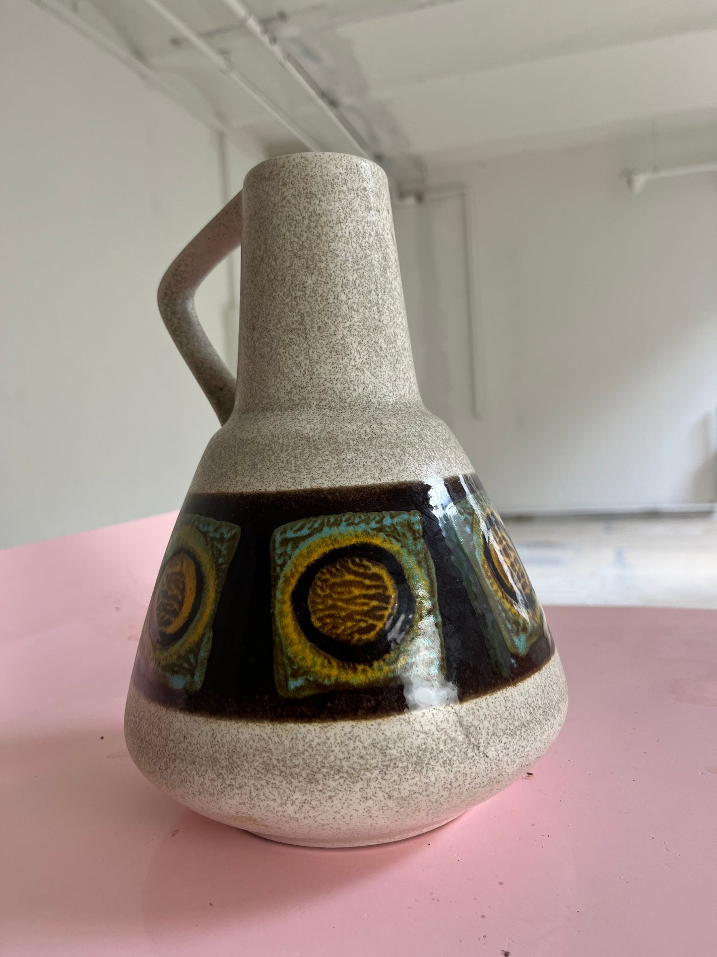 Vintage vase 310-22 beige brown by Dümler and Breiden