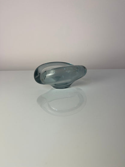 Vintage Aschenbecher von Per Lütken für Holmegaard hellblaues Glas