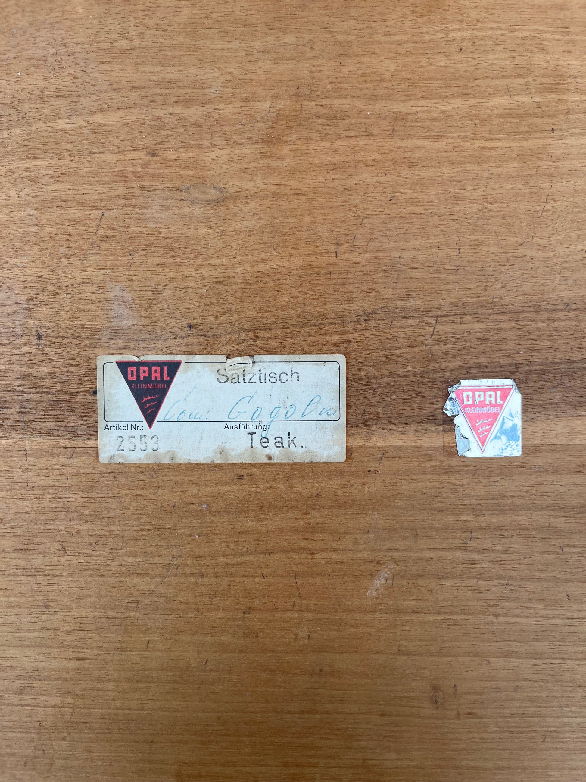 Vintage Satztisch von Opal Kleinmöbel aus Teak