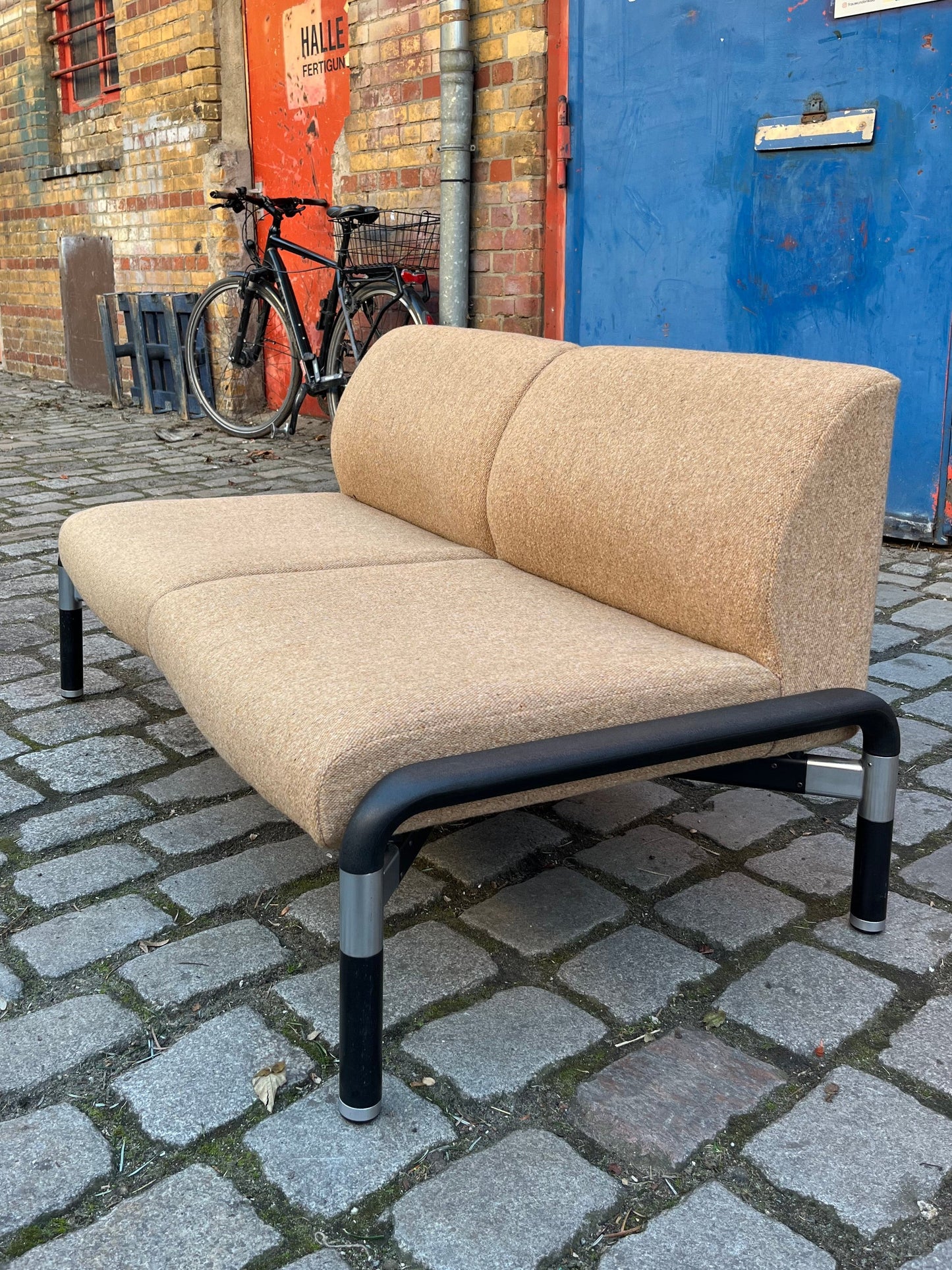 Vintage Sofa 712/2 von Hans Peter Piehl für Wilkhahn braun schwarz
