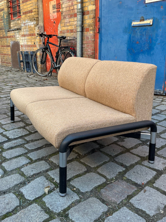Vintage Sofa 712/2 von Hans Peter Piehl für Wilkhahn braun schwarz