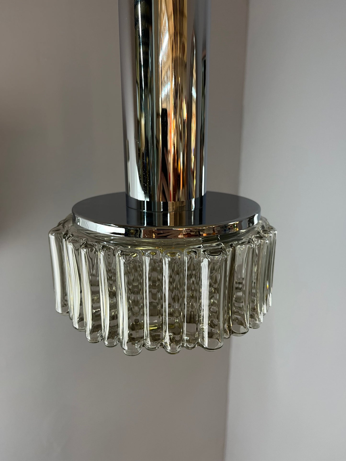 Pendelleuchte Modell P105 Rauchglas Chrom von STAFF