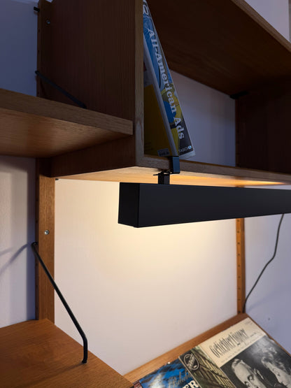 Vintage Wandregal "Royal System" mit Lampe von Poul Cadovius für Cado