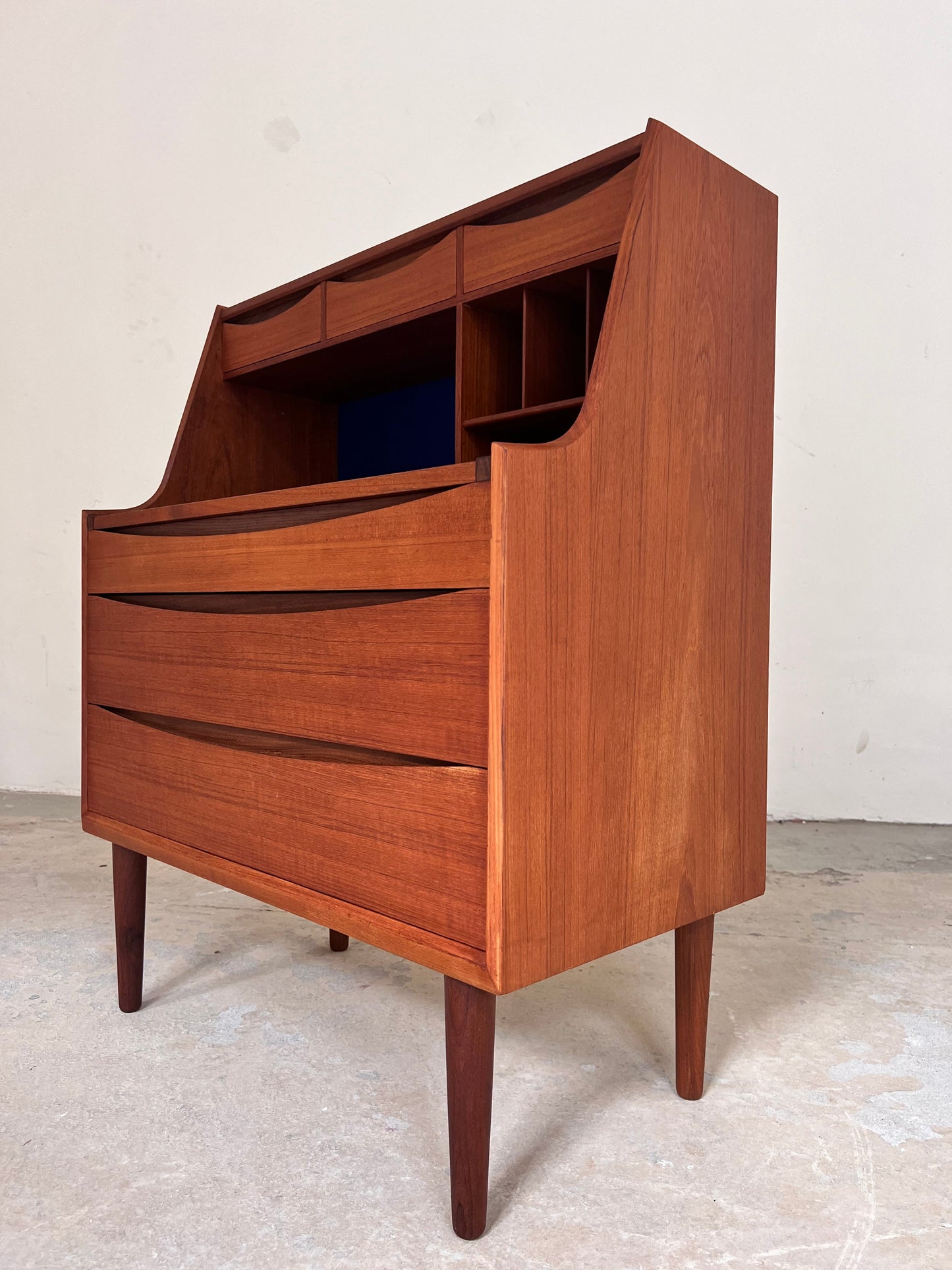 Vintage Sekretär Teak mit Schminktisch und Spiegel aus Dänemark
