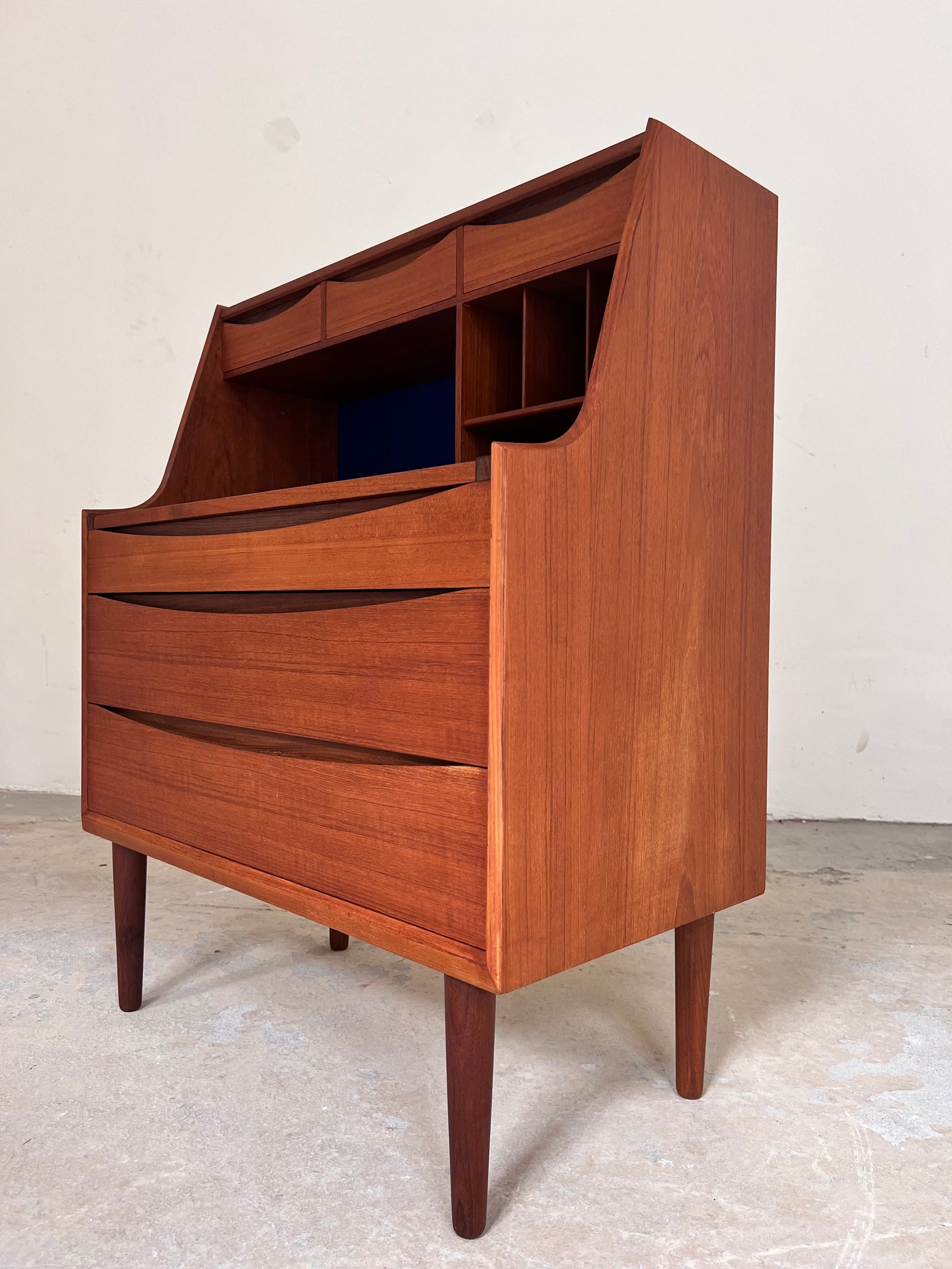 Vintage Sekretär Teak mit Schminktisch und Spiegel aus Dänemark