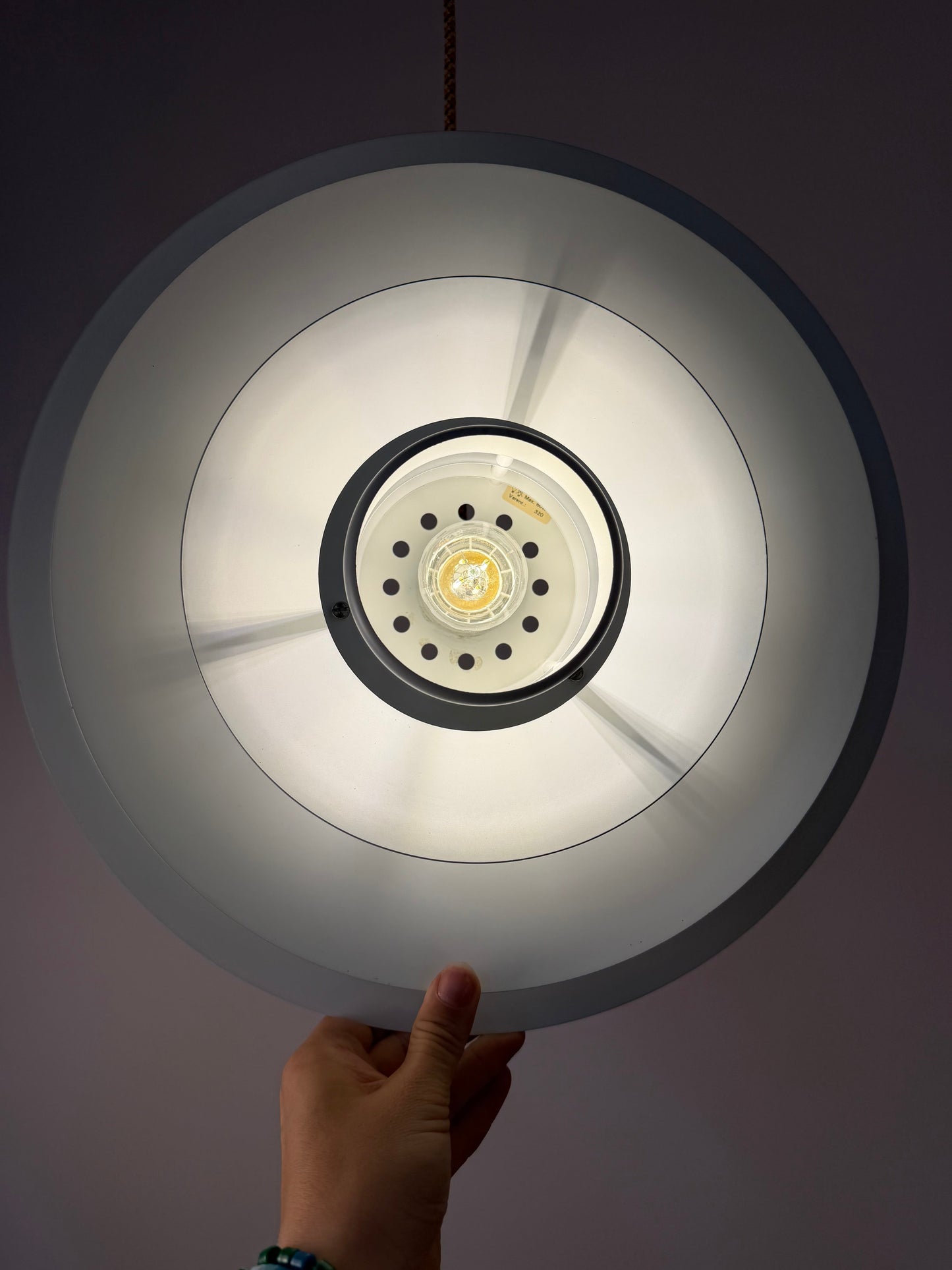 Vintage Lamellenlampe weiß von Top Lamper