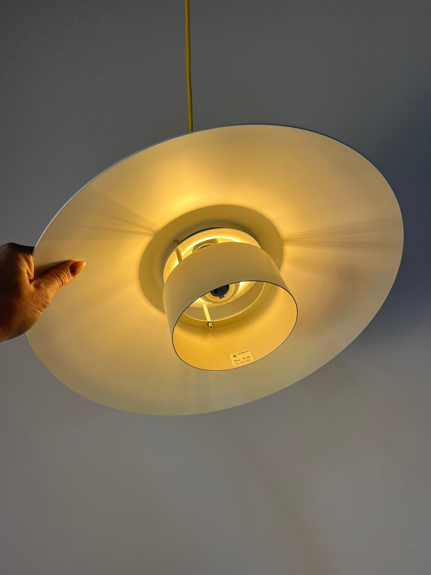 Vintage Lamellenlampe weiß von Lyskær Belysning