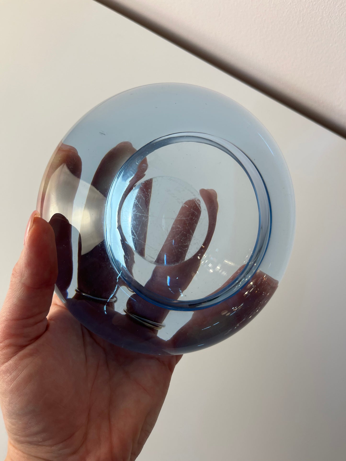 Vintage Glasschale hellblau von Per Lütken für Holmegaard
