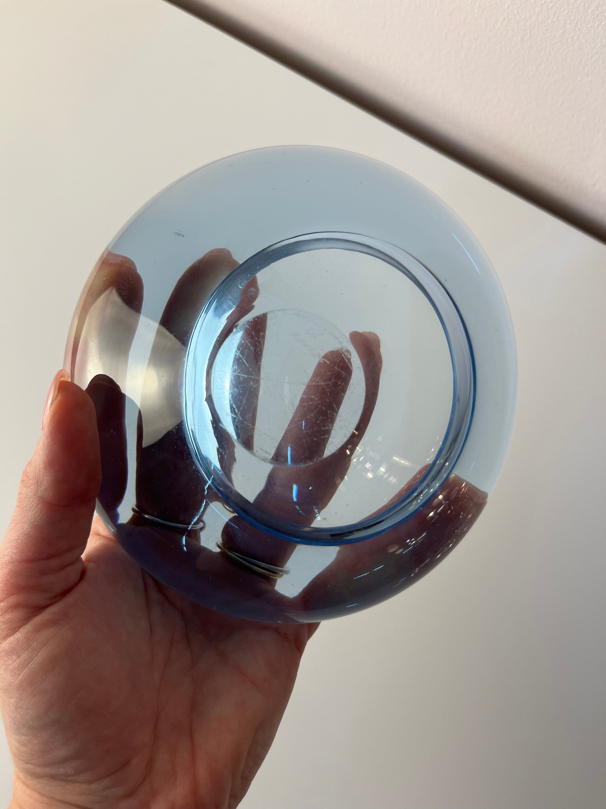 Vintage Glasschale hellblau von Per Lütken für Holmegaard