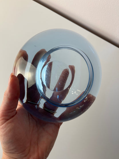 Vintage Glasschale hellblau von Per Lütken für Holmegaard