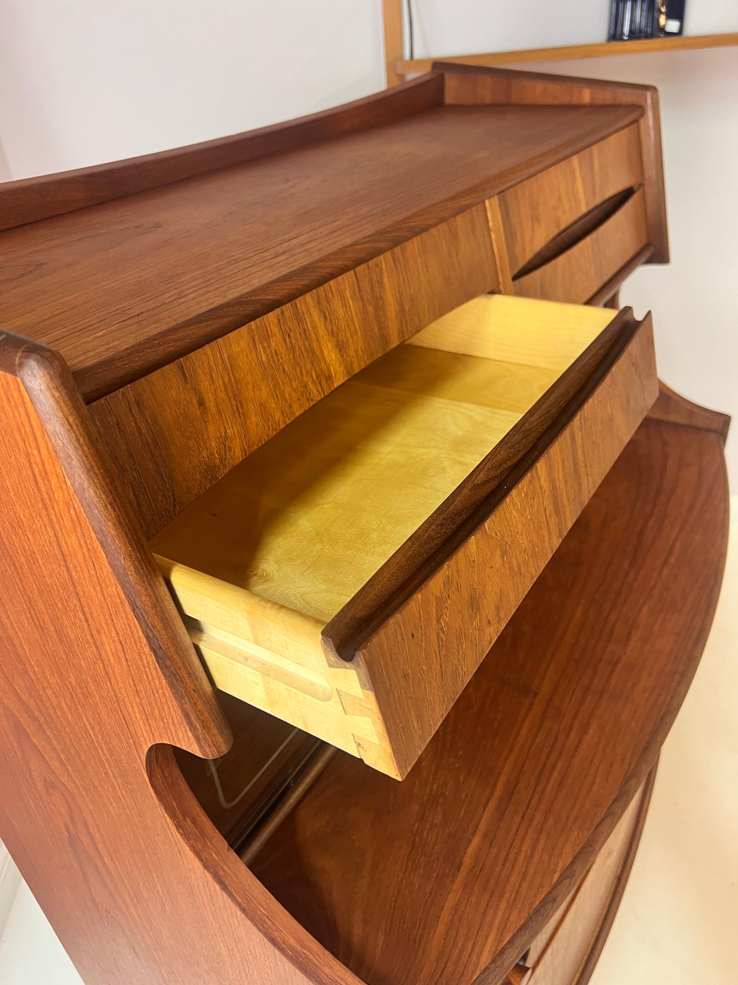 Secrétaire vintage en teck par Gunnar Falsig