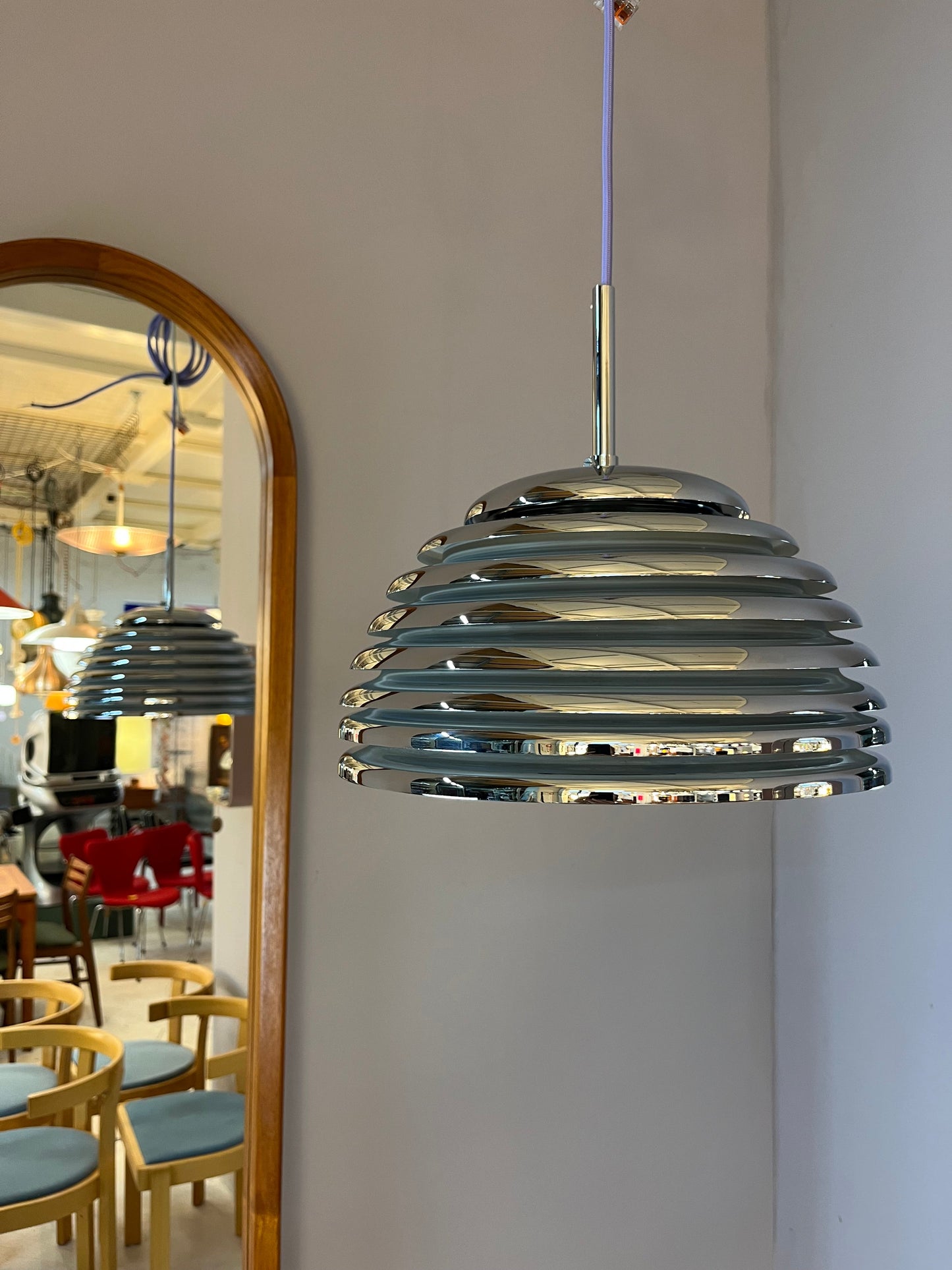 Vintage Hängelampe Saturno 30 cm von Kazuo Motozawa für STAFF