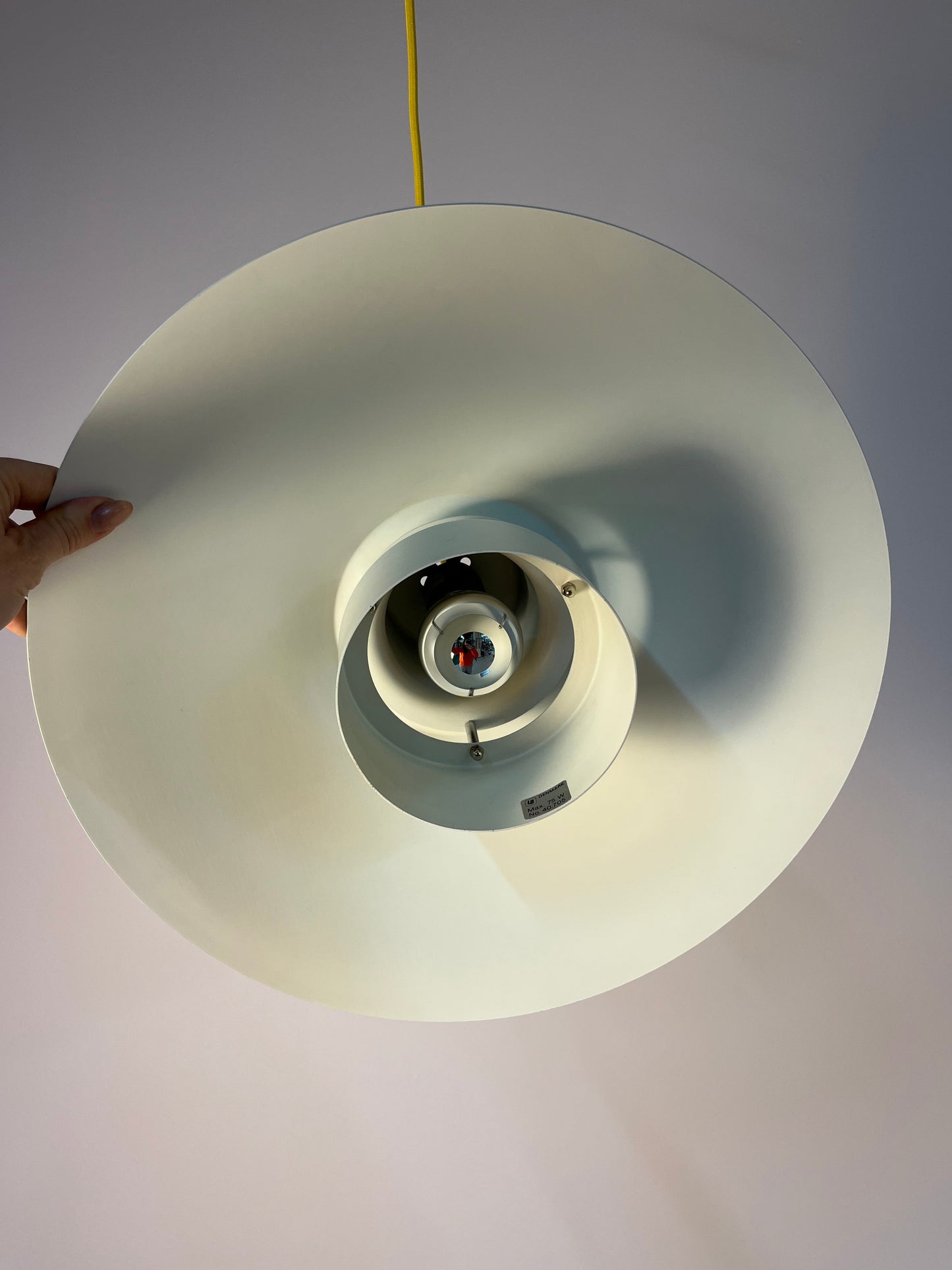 Vintage Lamellenlampe weiß von Lyskær Belysning