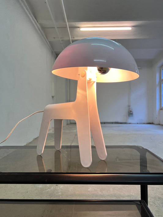 Vintage Lampe Doglamp von Propaganda für Propaganda hellblau, weiß