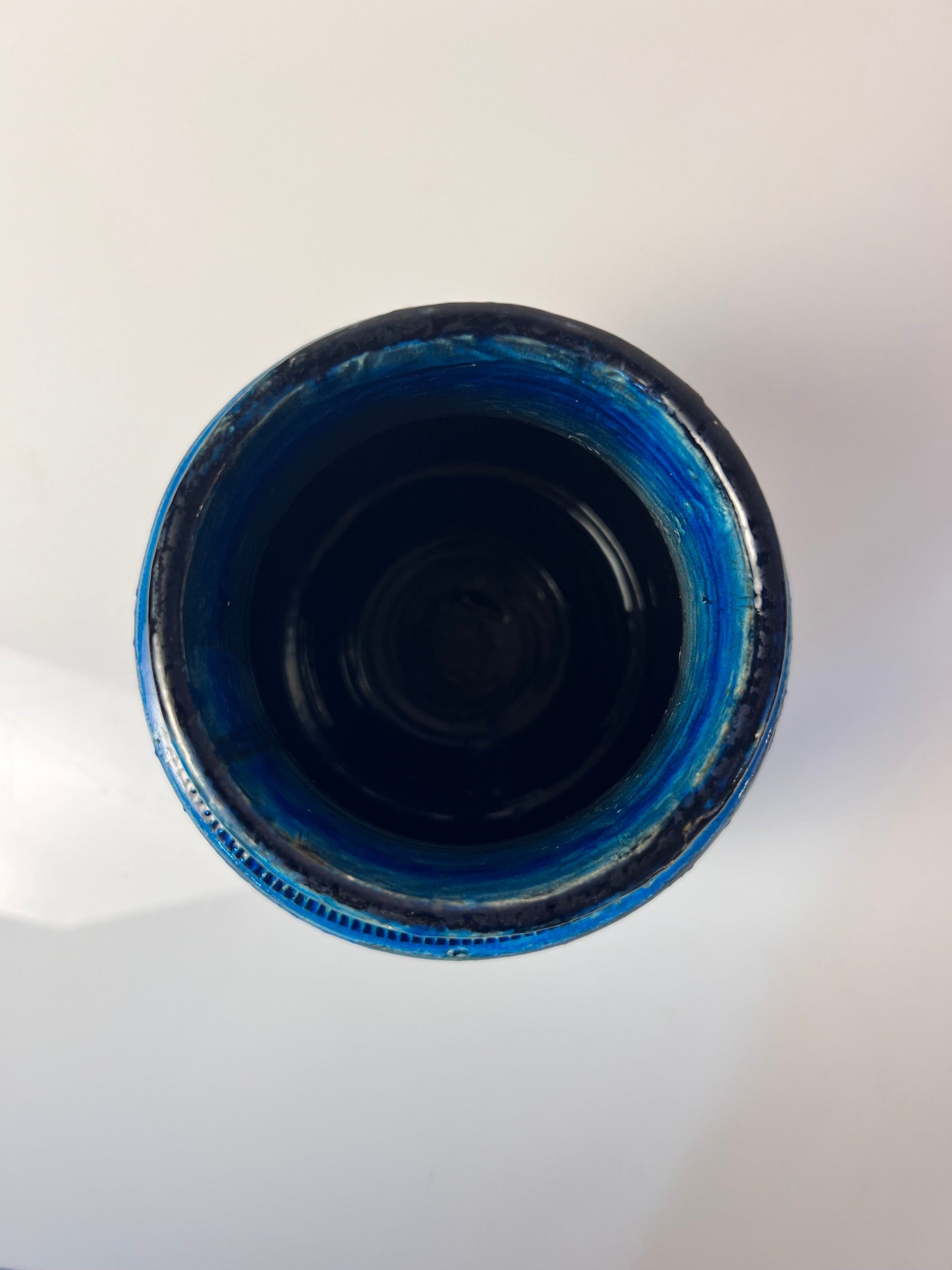 Vintage Vase "Rimini Blu" von Aldo Londi für Bitossi