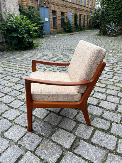 Vintage Sessel Senator Wolle von Ole Wanscher für Cado beige