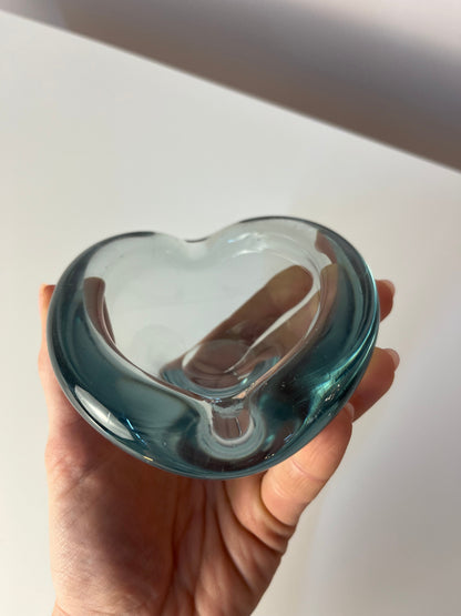 Vintage Aschenbecher von Per Lütken für Holmegaard hellblaues Glas