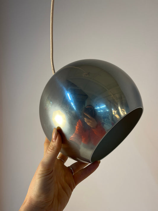 Vintage Pendelleuchte Topan von Verner Panton für &Tradition Chrom