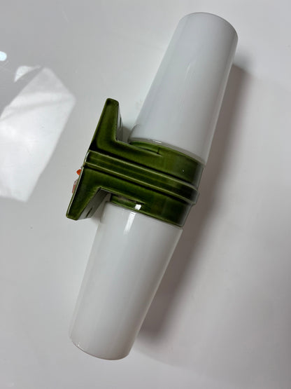 Vintage Doppelleuchte Modell 6065 grün von Sigvard Bernadotte für Ifö