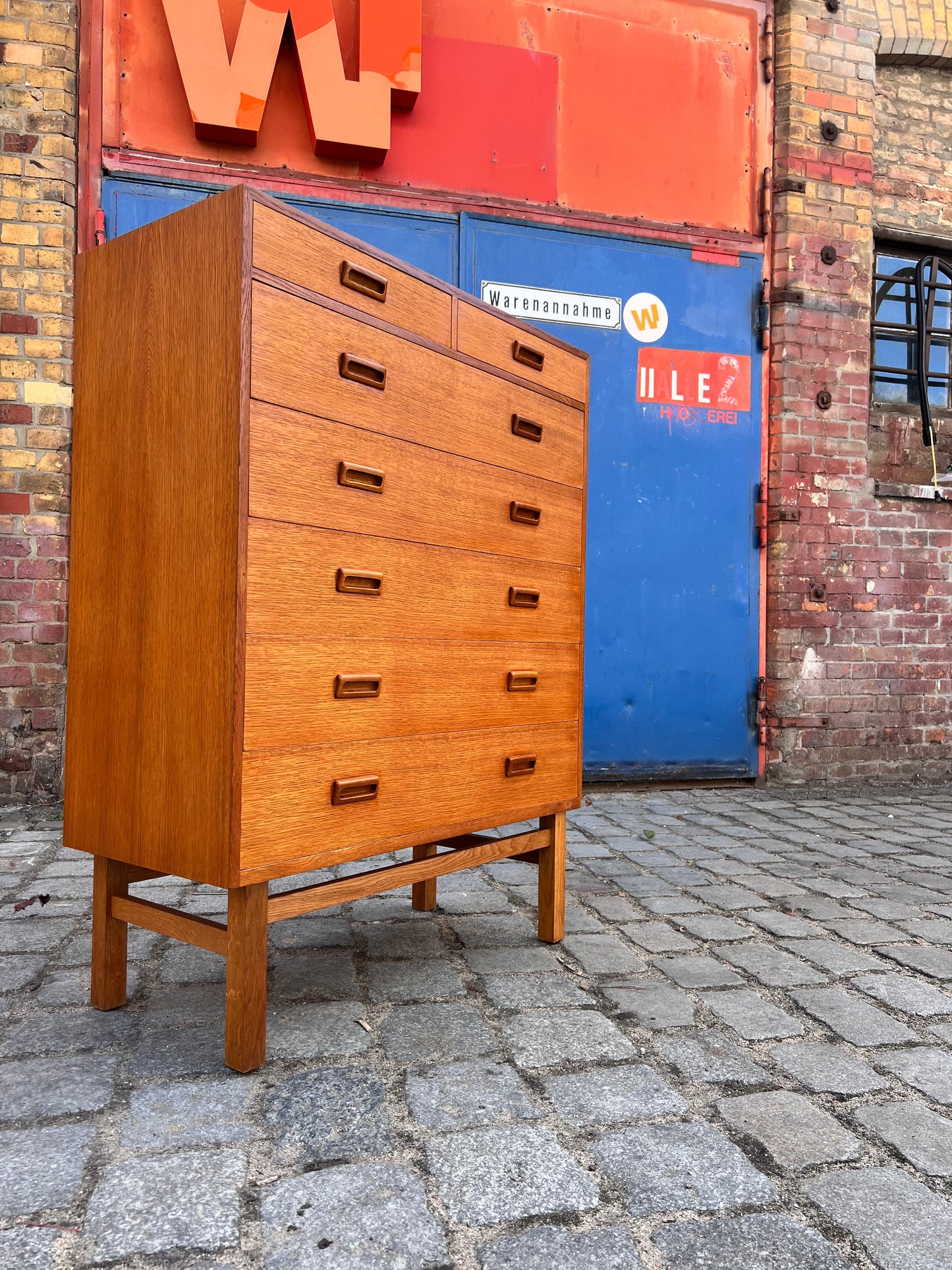 Vintage Tallboy Kommode von Holger Jensen für FDB Møbler mit Doppelgriffen