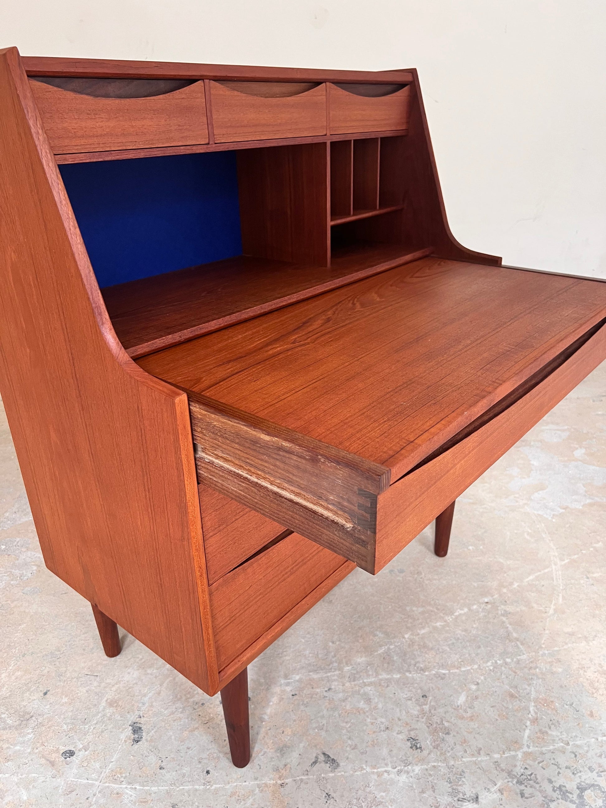 Vintage Sekretär Teak mit Schminktisch und Spiegel aus Dänemark