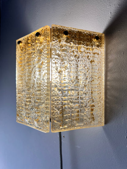 Vintage Wandlampe von Orrefors Schweden