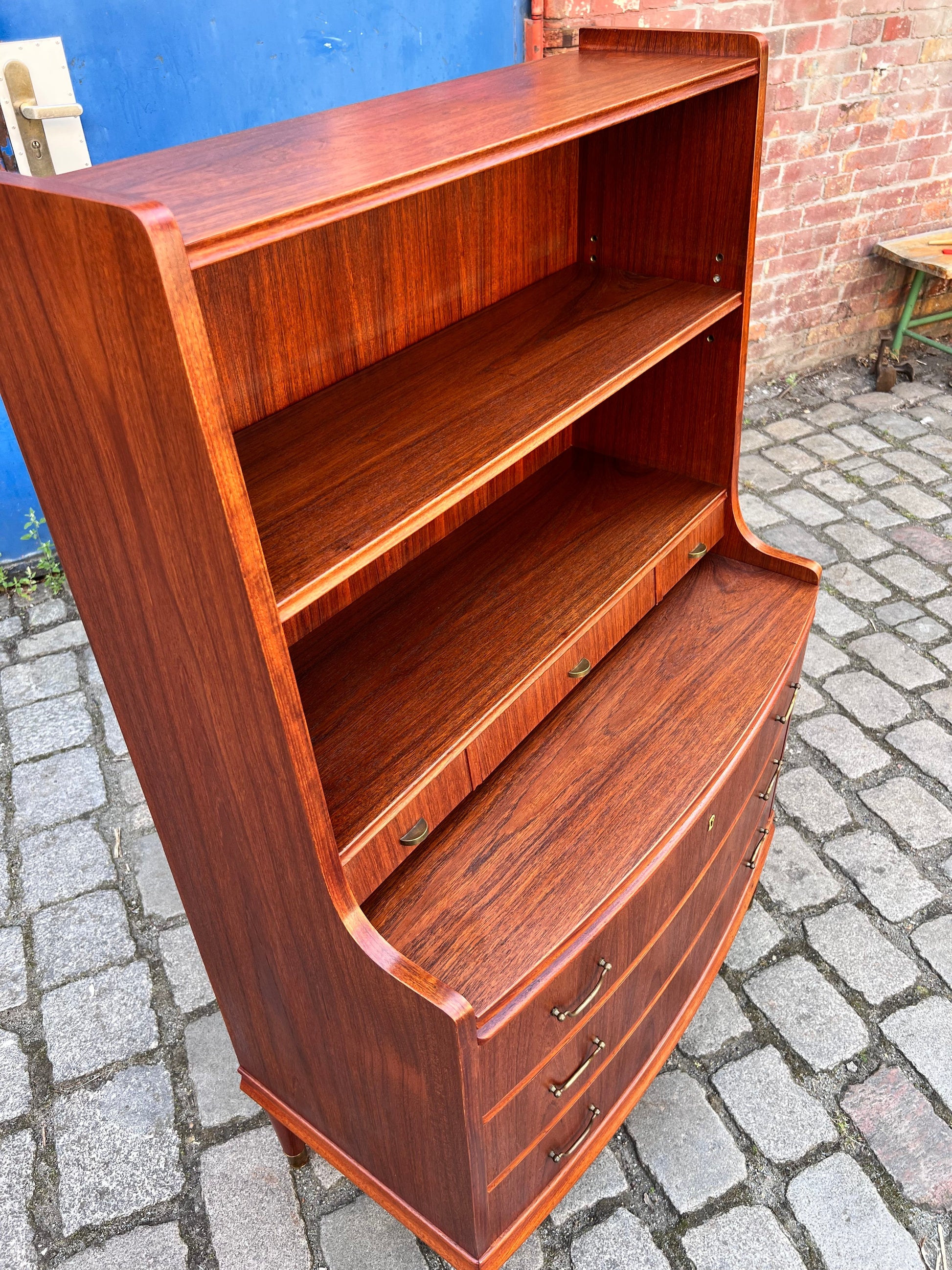Bücherregal mit Sekretär und Kommode Teak Dänemark