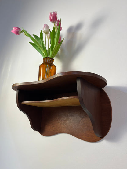 Vintage Wandregal aus Teak aus Dänemark