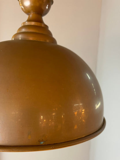 Lampe suspendue vintage en cuivre avec chaîne