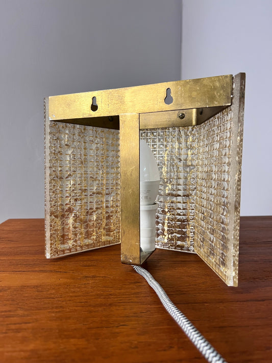 Vintage Wandlampe von Orrefors Schweden