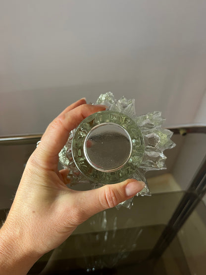 Vintage Kerzenhalter Revontulet Glas von Tauno Wirkkala für Humppila