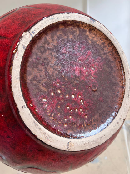 Vase de sol vintage en écailles de dragon par Scheurich, Allemagne de l'Ouest