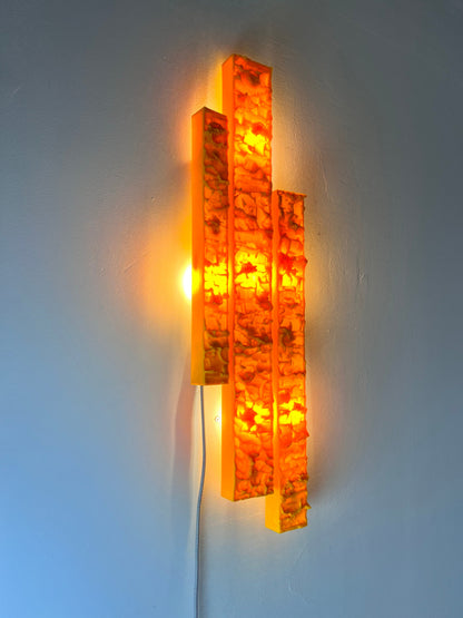 Vintage Wandleuchte gelb von Uwe Mersch