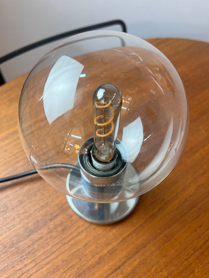 Vintage Tischlampe Big Globe Chrom von Motoko Ishii für STAFF
