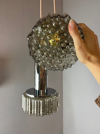 Pendelleuchte Modell P105 Rauchglas Chrom von STAFF