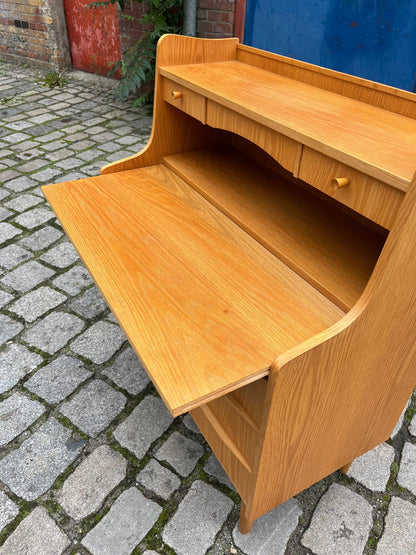 Secrétaire vintage avec miroir en chêne du Danemark