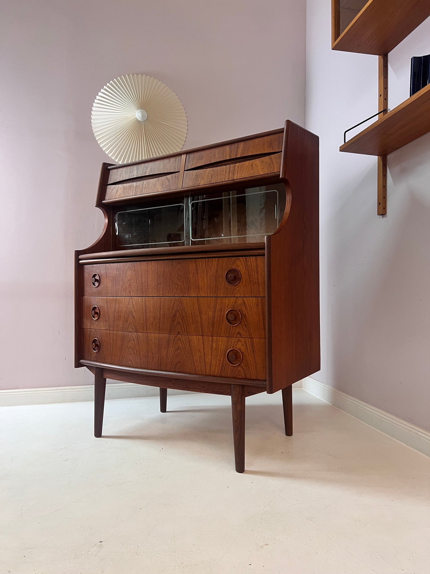 Secrétaire vintage en teck par Gunnar Falsig