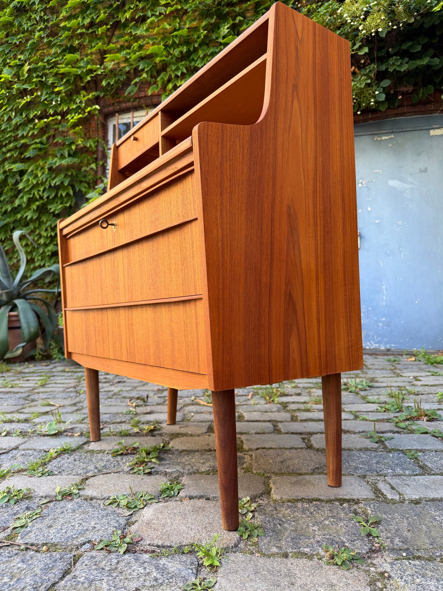 Vintage Sekretär Teak mit Spiegel aus Dänemark