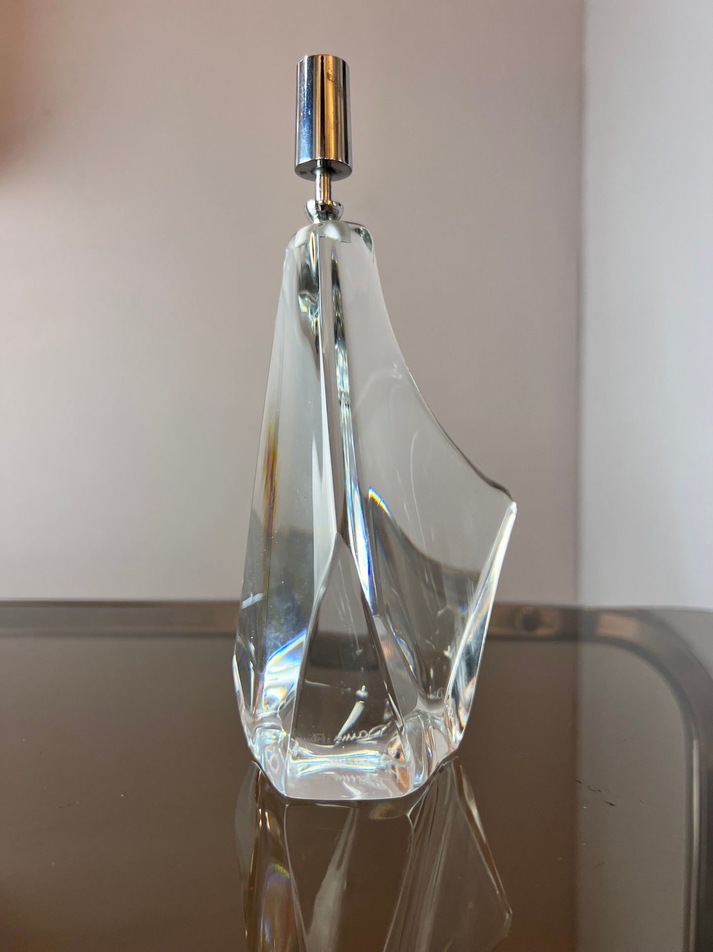 Vintage Kerzenständer Iceberg Glas von Daum Nancy